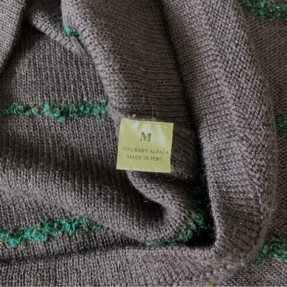 Everything Alpaca Purple Sweater with Blue Green Accents - Picture 3 of 5